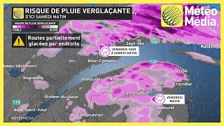 Risque de pluie verglaçante dici samedi [upl. by Buskirk]