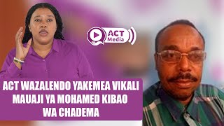 ACT Wazalendo Yamlilia Mzee Kibao Mjumbe wa Sekretarieti CHADEMA Aliyetekwa na Kuuawa [upl. by Arutak]