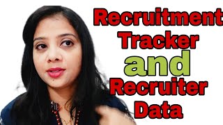 Recruitment TrackerRecruiter Data How to maintain Recruitment Tracker in Excel [upl. by Tracy643]