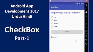 28 CheckBox in Android Part1 UrduHindi [upl. by Pagas]