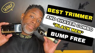 BEST TRIMMER amp ELECTRIC SHAVER COMBO  BLACK MEN  BUMP FREE [upl. by Aehr]