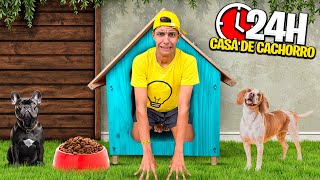 PASSEI 24 HORAS NA CASINHA DE CACHORRO Sobrevivi [upl. by Haidebej331]