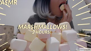 ASMR Eating Marshmallows 2 Hours Relaxing Sounds  No Talking  Joy Chew 音フェチ [upl. by Notsirhc474]