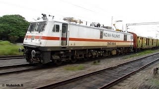 Train race in Rain  RPM WAP7 Coimbatore Duronto [upl. by Zielsdorf3]