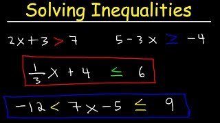 How To Solve Linear Inequalities Basic Introduction Algebra [upl. by Vergos]