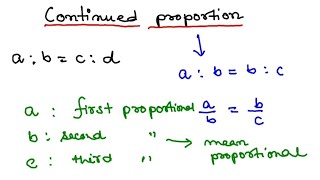 Continued proportion  class 6  class 7 [upl. by Kcerb707]