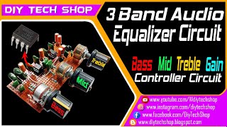 3 Band audio equalizer circuit  Bass mid treble Control circuit [upl. by Elva]