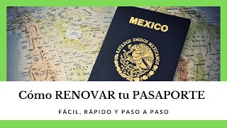 ✈️𝐂𝐨́𝐦𝐨 𝐫𝐞𝐧𝐨𝐯𝐚𝐫 𝐦𝐢 𝐩𝐚𝐬𝐚𝐩𝐨𝐫𝐭𝐞 ONLINE❓ Renovación o Canje Pasaporte Mexicano paso a paso [upl. by Iaoh]