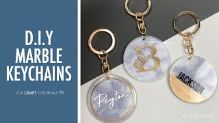 MARBLE RESIN KEYCHAIN TUTORIAL YOU HAVE TO TRY [upl. by Mose]