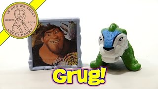 The Croods 1 Macawnivore amp Grug  2013 McDonalds Happy Meal Toy Review [upl. by Eedeed323]