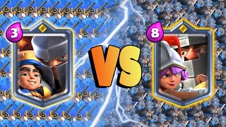 LITTLE PRINCE Vs DARK PRINCE  MUSKETEER  Clash Royale Battle [upl. by Montanez350]