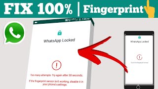 How to Fix WhatsApp Fingerprint Lock Not Working [upl. by Htepsle]