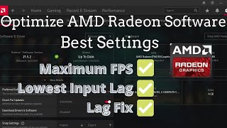 🔧How to Optimize AMD Radeon settings for gaming and perfomance  ✅Boost Perfomance  2022 [upl. by Auqinet738]