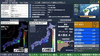 コメ無し版【緊急地震速報】熊本県熊本地方（最大震度5弱 M43） 20190126 1416【BSC24】 [upl. by Aniluj746]