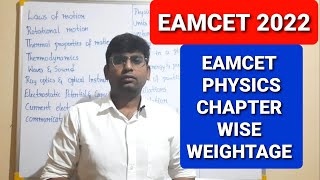 EAMCET WEIGHTAGEEAMCET PHYSICS WEIGHTAGE RSACADEMY [upl. by Ellita97]