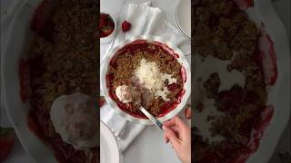 Let’s make a strawberry rhubarb crisp summerrecipes desserts fruit rhubarb strawberry asmr [upl. by Debbra90]