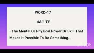 ABILITY MeaningLearnEnglishWordss7p [upl. by Fife]