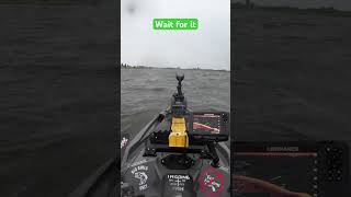 Rough water on the farm pond High winds and rain at Lake Mozingo FSB kayakbassfishing [upl. by Calan]