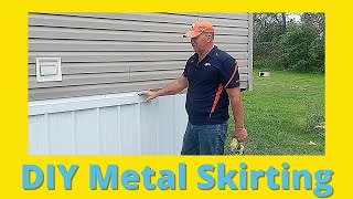 Stepbystep how to DIY Install Metal Skirting on a Mobile home or building [upl. by Esilanna]