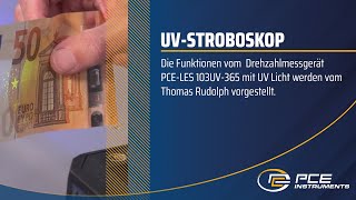 Stroboskop PCELES 103UV365 mit UV Licht  PCE Instruments [upl. by Ydor]