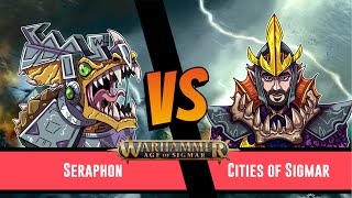 Warhammer Age of Sigmar Battle Report Seraphon vs Cities of Sigmar [upl. by Yojal]