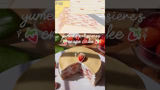 recreating the strawberry crepe cake from yumeiro patissiere animefood shoujo nobakedessert [upl. by Elag269]