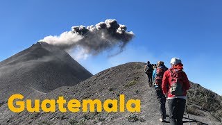 Hiking Acatenango and Fuego Volcanoes in Guatemala [upl. by Ecined208]