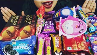 ASMR  CHOCOLATE EATING CHOCOLATE DAIRY MILK 5 STAR OREO KIT KAT CHOCOLATE CADBURY ASMR EATING [upl. by Coralyn]