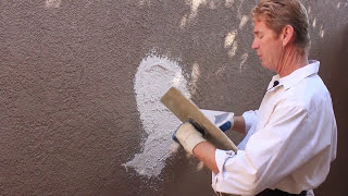 Stucco finish peeling fix with acrylic stucco [upl. by Aneehsirk]