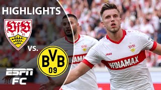 VfB Stuttgart vs Borussia Dortmund  Bundesliga Highlights  ESPN FC [upl. by Oxford113]