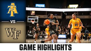 NC AampT vs Wake Forest Game Highlights  202324 ACC Women’s Basketball [upl. by Humfried]