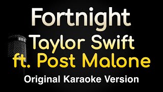 Fortnight  Taylor Swift ft Post Malone Karaoke Songs With Lyrics  Original Key [upl. by Diego]