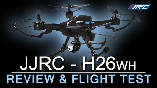 CHEAPEST WIFI DRONE with Altitude Hold  JJRC H26wh  Flight Review [upl. by Lisab]