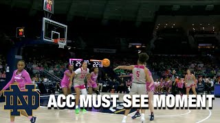 Notre Dames Olivia Miles With A Pinpoint Dime  ACC Must See Moment [upl. by Ecyaj]