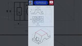 HOW TO DRAW Isometric Projection  ENGINEERING DRAWINGS  Short [upl. by Langham]