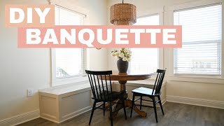 HOW TO DIY BANQUETTE  BREAKFAST NOOK SEATING TUTORIAL [upl. by Enelez114]