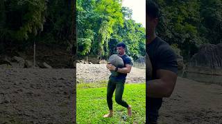 Training Back Everyday 33 Stone Medley Press Shoulder and Carry thestonecircle [upl. by Zemaj]