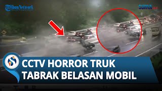 CCTV HORROR Detikdetik Truk SERUDUK Belasan Mobil di Tol Cipularang Tangisan Korban Terdengar [upl. by Edac]