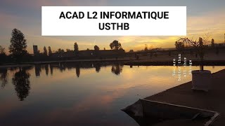 معلومات عن تخصص acad L2 informatique USTHB باب الزوار 💻💗 [upl. by Tyre]