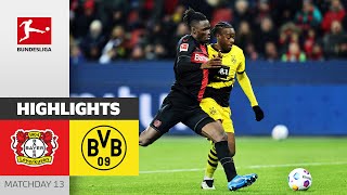 Hard Fight in the Top Game  Bayer Leverkusen  Dortmund 11  Highlights  MD 13 – Bundesliga [upl. by Udell]