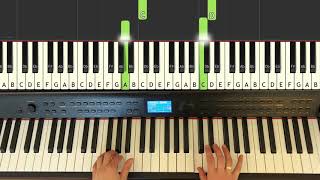 Ave Maria Charles Gounod by Bach  how to play on the piano easy piano tutorial Synthesia [upl. by Kinnon]