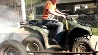 2007 Honda Rancher BURNOUT Asphalt Tire FAIL [upl. by Salome]