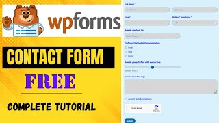 How to Create Contact Form Using WPForms Free WordPress 2024 [upl. by Dulcia699]