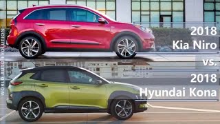 2018 Kia Niro vs 2018 Hyundai Kona technical comparison [upl. by Oira]