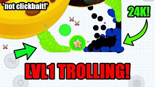 THE LVL1 REVENGE Agario Mobile TROLLING COMEBACK [upl. by Solohcin995]