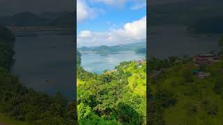 Begnas Tal View from Begnas Resort travel nature viralvideo begnaslake shortsvideo [upl. by Fanestil]