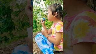 Baby skill with bubbles shampoo baby bushcraft bushcraftvideos singlemom baby handmade short [upl. by Braden317]