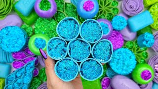 FOAMampGLITTERampSTARCH★Compilation set★ASMR SOAP★Crushing soap★ [upl. by Akeihsal]