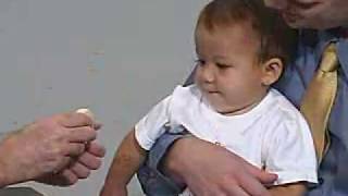 Neuro exam 12 Month MotorCoordination  Pincer Grasp [upl. by Barthol]