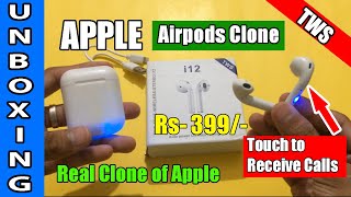 i12 TWS Unboxing and Review  Airpods Perfect Clone  Best Wireless EarBuds [upl. by Treulich869]